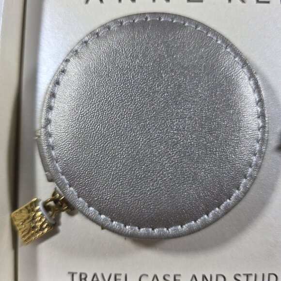 Anne Klein Travel Case and Black Stone Stud Earrings Gift Set quiet luxury - Picture 3 of 6